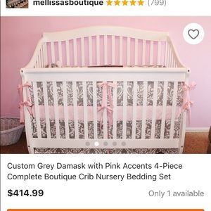 SALE Damask crib bedding